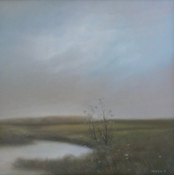 Pavel Vacek - Pod modrou oblohou, 35x35, olej, 6.500,- Kč